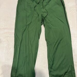 Abercrombie & Fitch Forest Green Wide Leg Pants